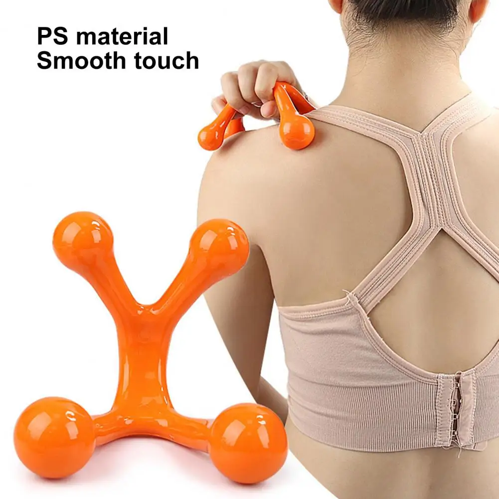 Handheld Full Body Massager 4 Legged Pressure Point Muscles Recovery Physical Therapy Shoulder Arm Neck Back Feet Massage Tool, handheld massager
