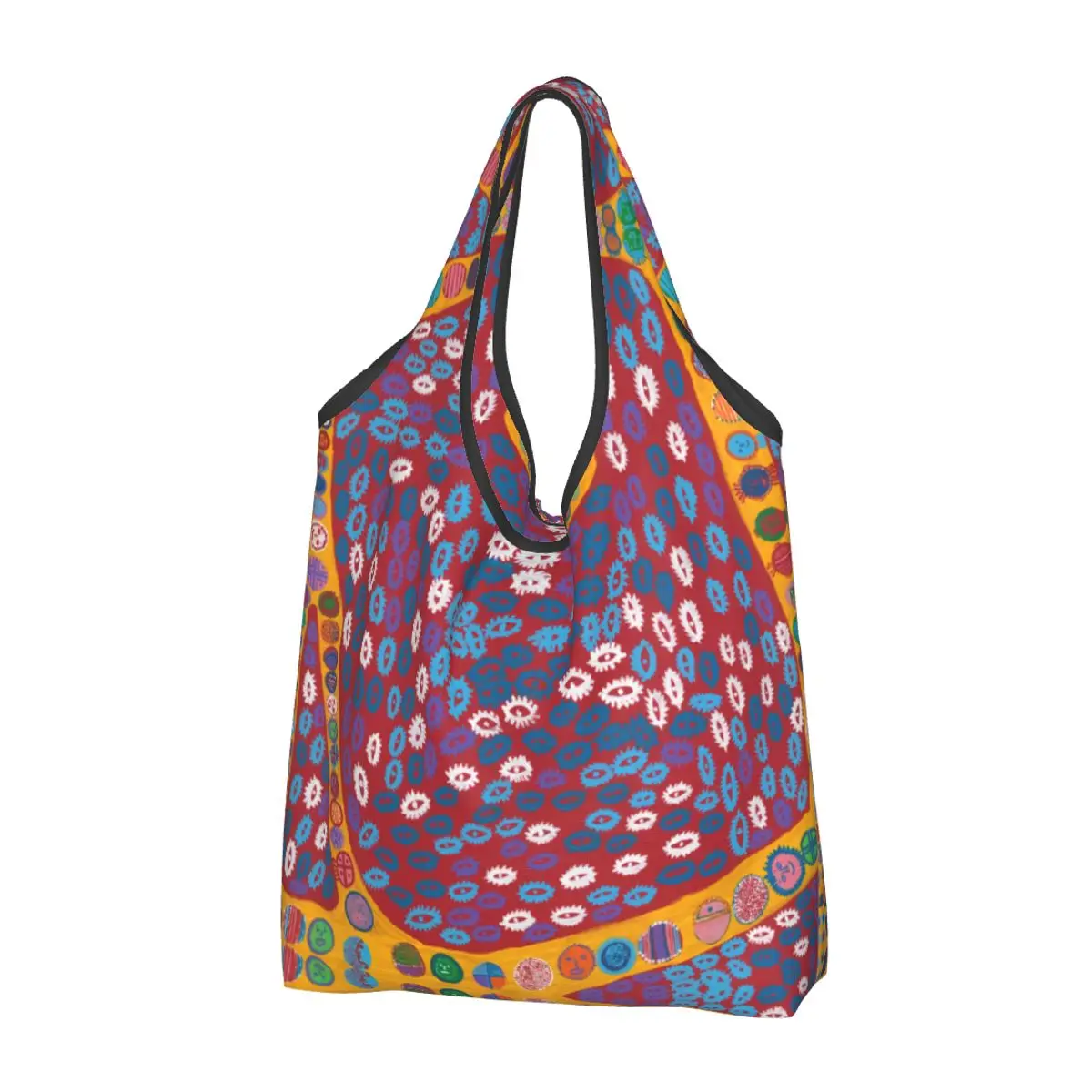 Simpatica Stampa Yayoi Kusama Artwork Tote Shopping Bags Borsa A Tracolla Portatile Shopper