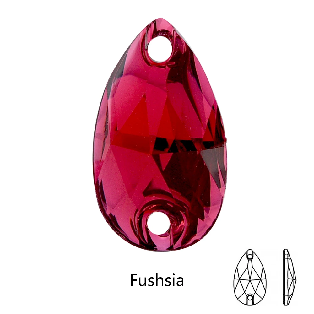 Vibrant Teardrop Resin Rhinestones