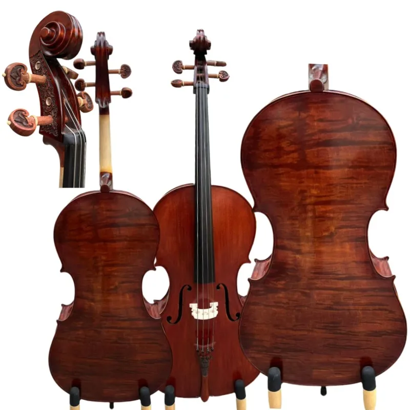 Professional song master Cello 7/8 Solid whole maple back old spruce top