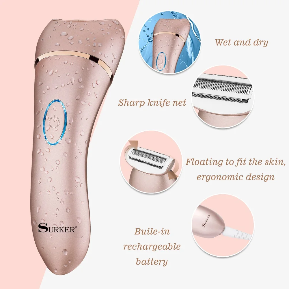 Electric Bikini Trimer Shaver Women: 2 in 1 IPX7 Waterproof Wet & Dry Use Body Hair Trimmer and Facial Hair Remover 5