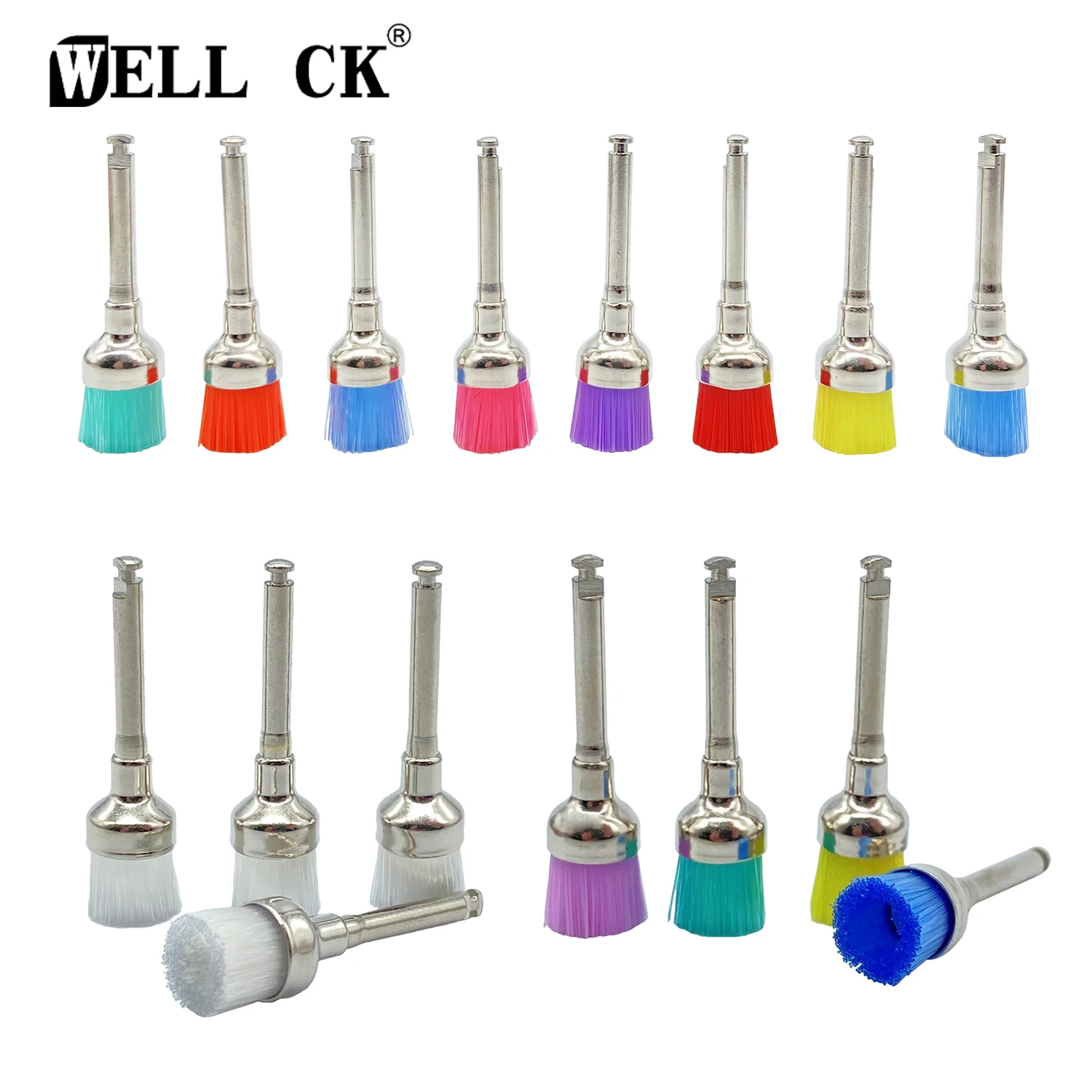 Well Ck 100 Pcs Dental Polishing Brushes Teeth Clean Prophy Brushes