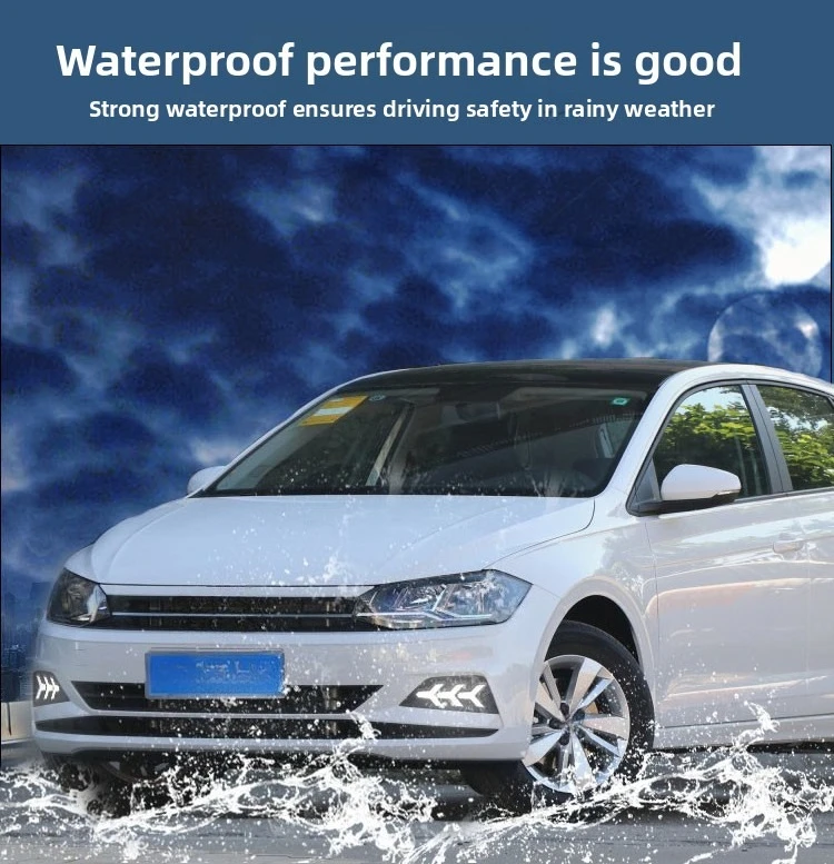 For Volkswagen Polo 2019 2020 2021 2022 2023 LED Daytime Running Lights Front Fog Lamp Yellow Streamer Steering DRL Daylights detail image 8