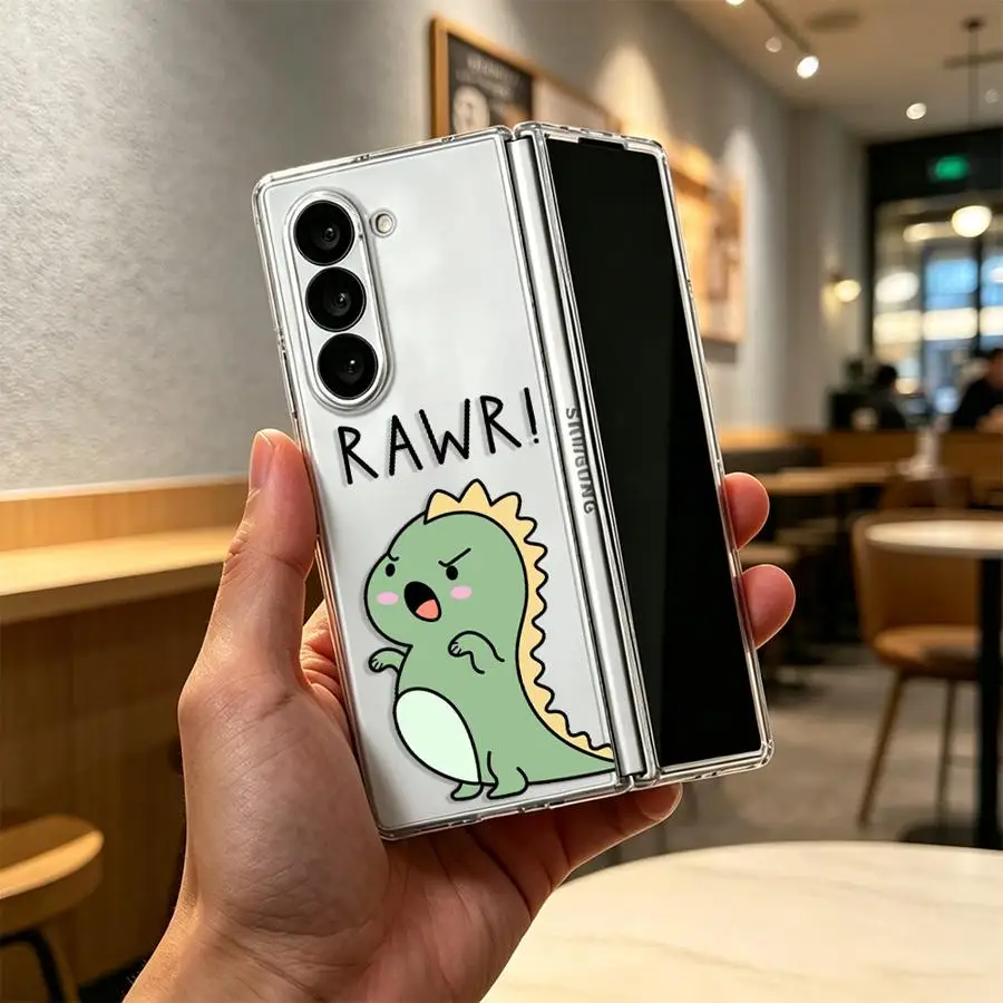 Cartoon Dinosaur Back Phone Case Cover
