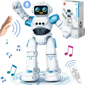 Regalo giocattolo robot RC per bambini Robot con telecomando vocale parlante intelligente Rilevamento gesti Giocattolo robot Emo Ragazzi Ragazze