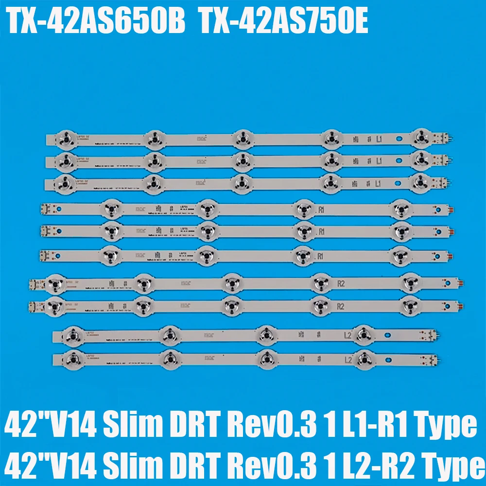 

LED Backlight strip For 42" V14 SLIM DRT REV0.3 TV tx-42as650e TX-42AS750E TX-42AS740E TX-42AS740B TX-42AS650B TX-42ASW754