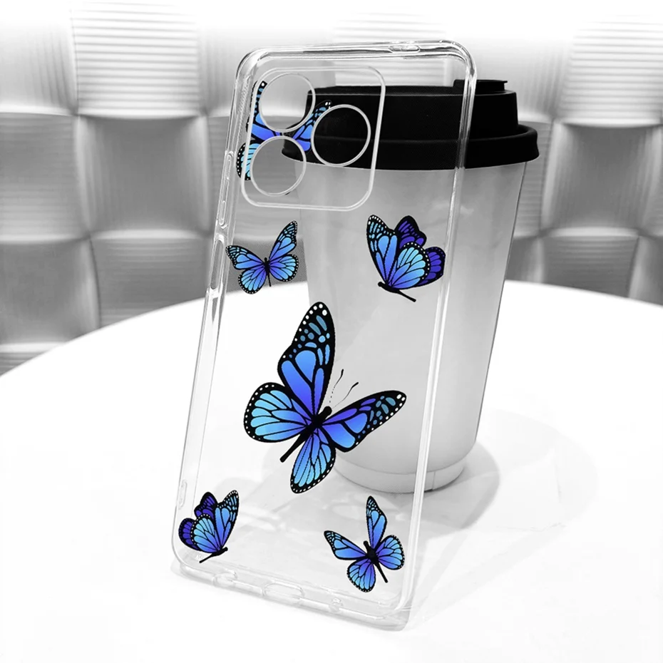 Clear TPU Case with Newest Style Pattern - Protective Back Cover Bumper