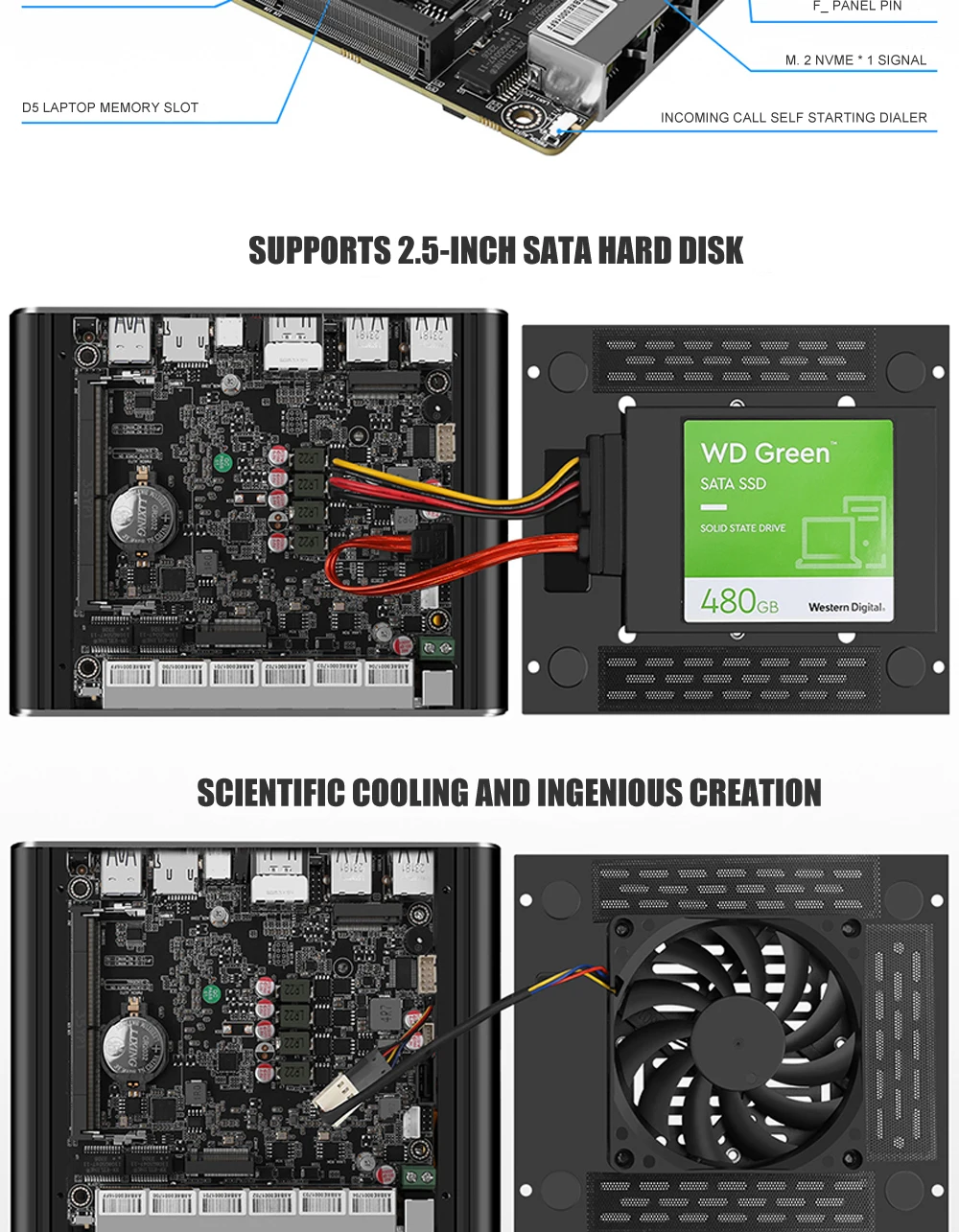 6*LAN 2.5GbE Mini PC 12th Gen Intel N150 6xi226-V Firewall Router DDR5 2*HDMI2.1 TPM2.0 AES-Ni ESXI Computer Window11