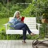 Heavy Duty 1600 LBS HDPE Porch Swing Outdoor with Rotatable Cup Holder, 4 FT Patio Bench Swing with Adjustable Chains, 2 6