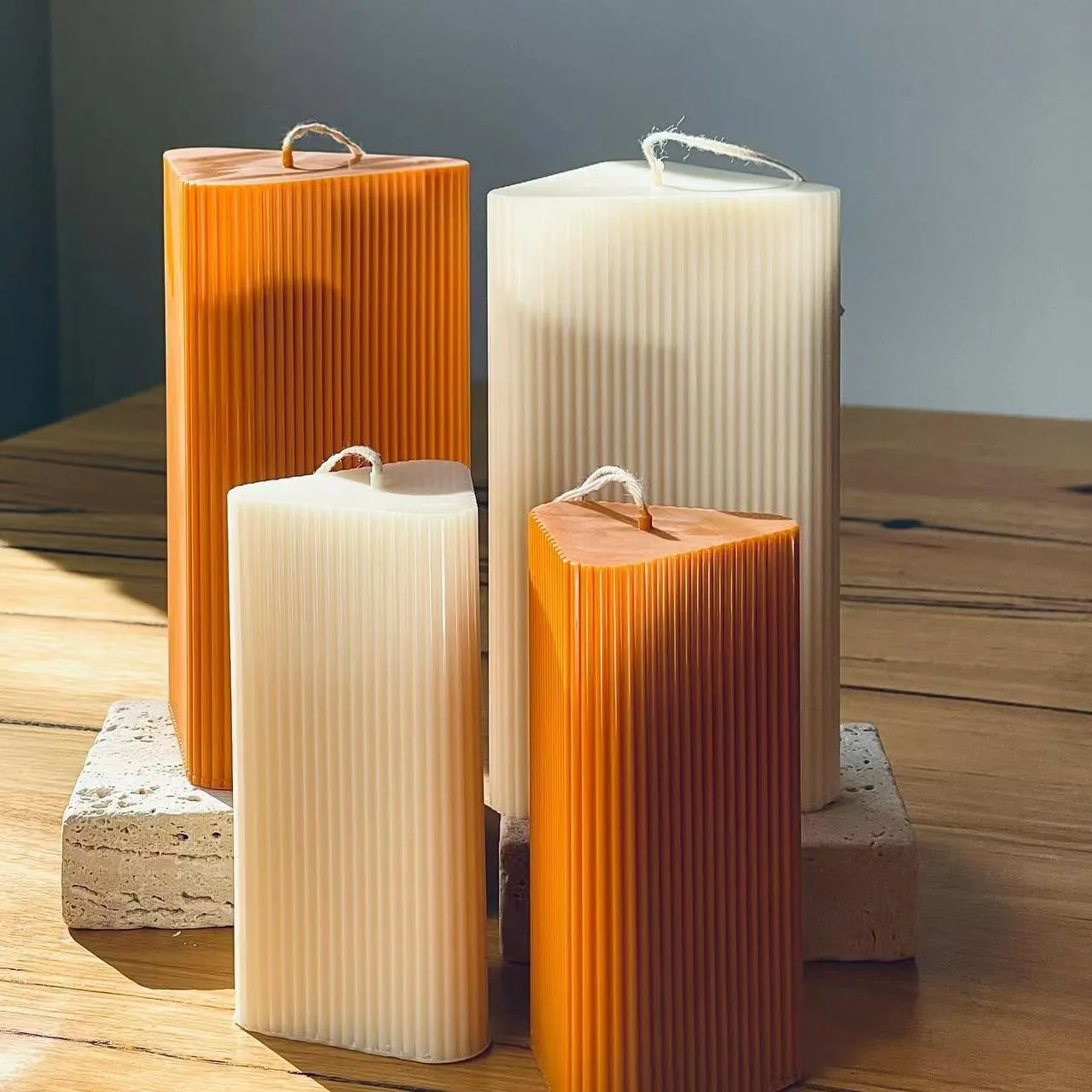 NewHandicraftsLongTubeTriangleCandleMoldAcrylicPlastic