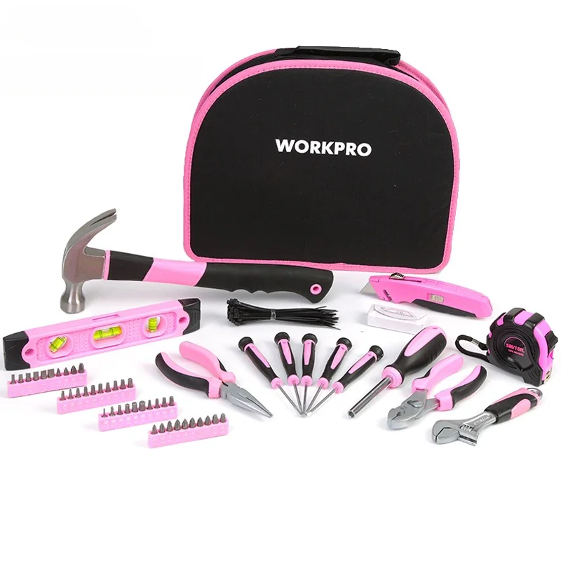 

103PC Pink Home Tool Set Beetle Shape Combination Manual Car Toolbox 103 Pieces