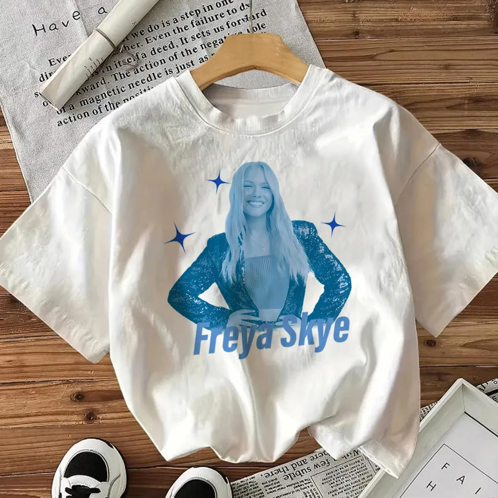 Freya Skye T-Shirt Teen Grunge Vintage Pastel Digital Graphic Hip-Hop T-Shirt 80er Grunge Atmungsaktiv Y2k Damen 2000er Jahre – Detail 1