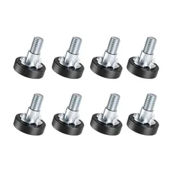 8PCS Adjustable Furniture Leveling Feet with Screw - on Glide (Wooden)