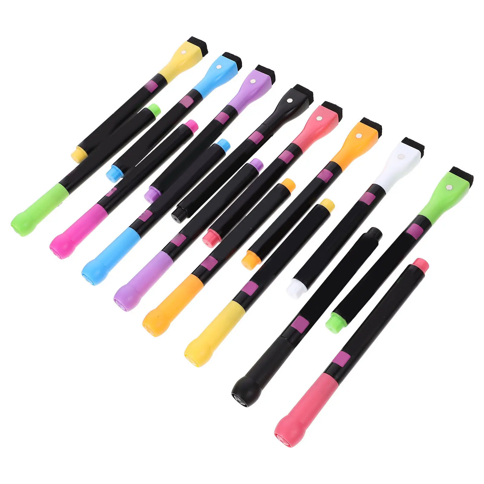 16Pcs LED 보드 분필 마커 휴대용 액체 마커 칠판 학교 광고 드로잉을위한 지울 수있는 액체 분필 펜