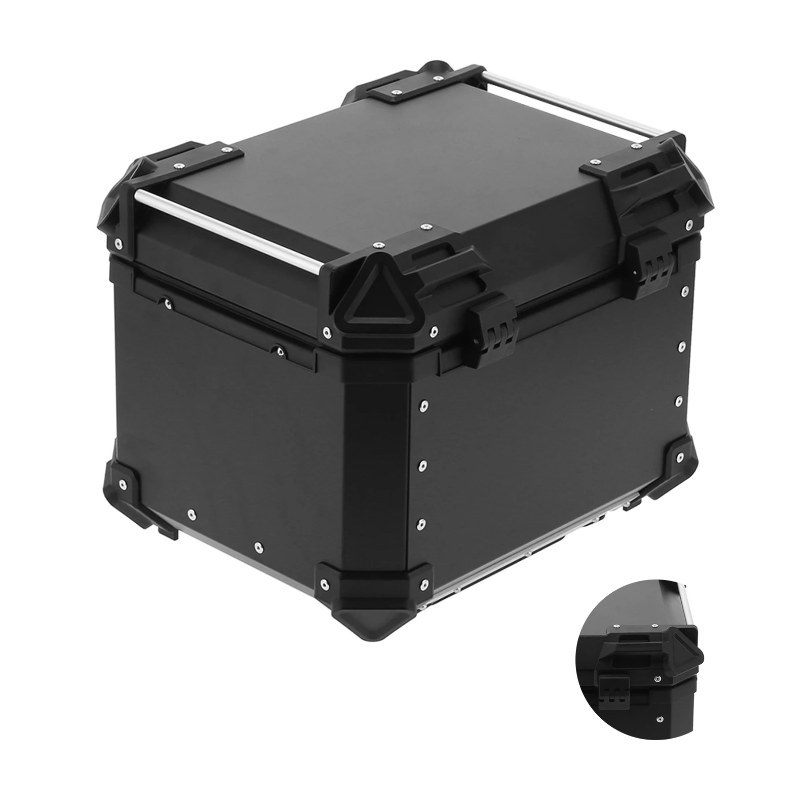 Motorbike Storage Box Top Box Tail Trunk Carrier Universal 45L Motorcycle Aluminum Top Case Tail Luggage