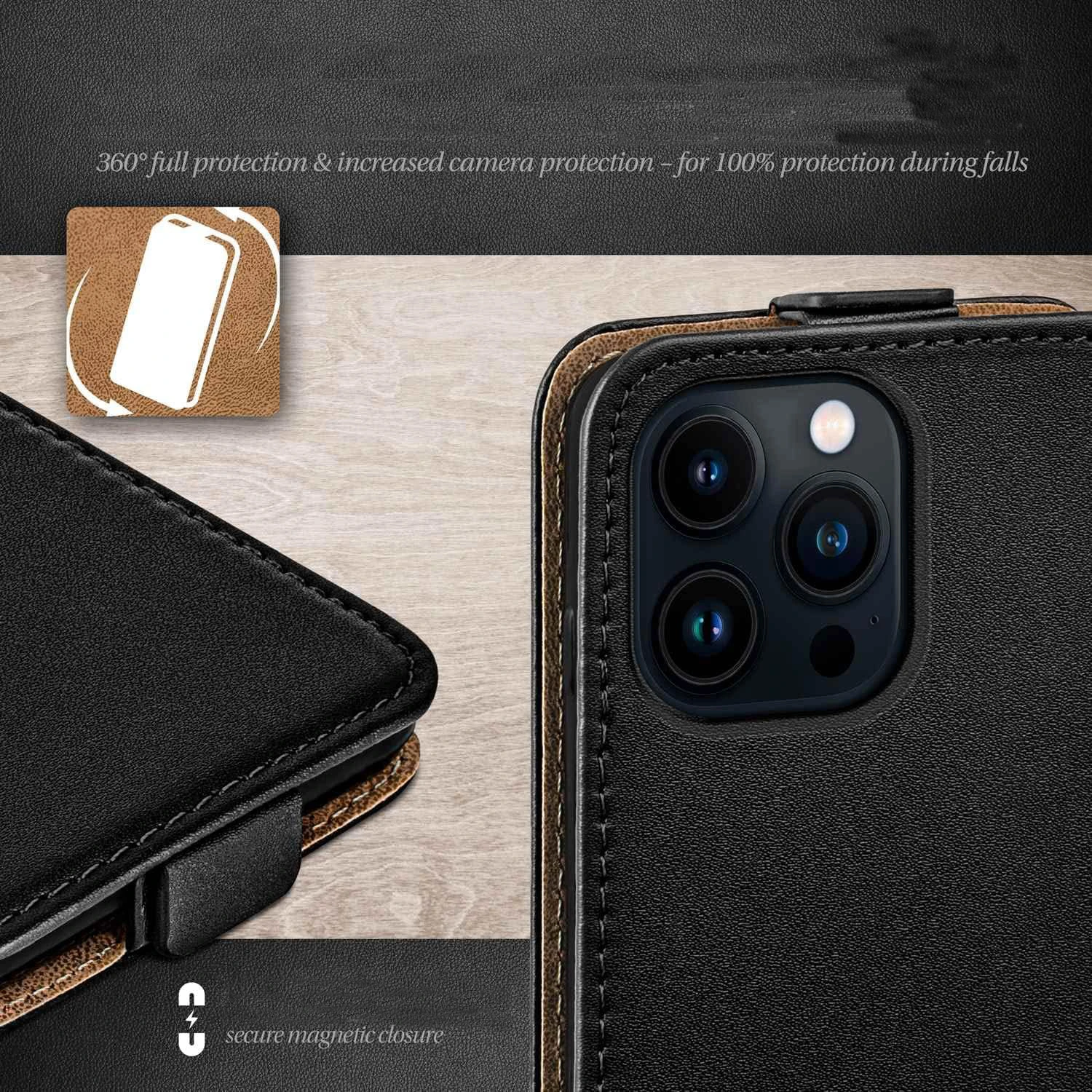 Elegant Magnetic Leather Vertical Flip Phone Case Cover with Clip Flap Design