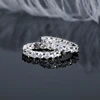 IOGOU Hoops 100% 925 Sterling Silver Real 3mm Moissanite Stud Earrings For Women Sparkling Jewelry Gifts with GRA Certificate 3