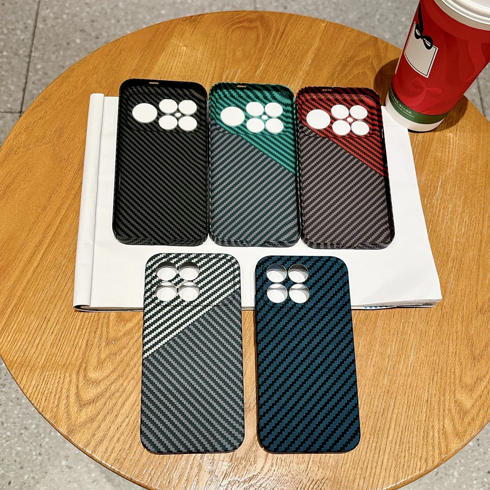 Shockproof Carbon Fiber Pattern PC Hard Case with Slim Camera Protection