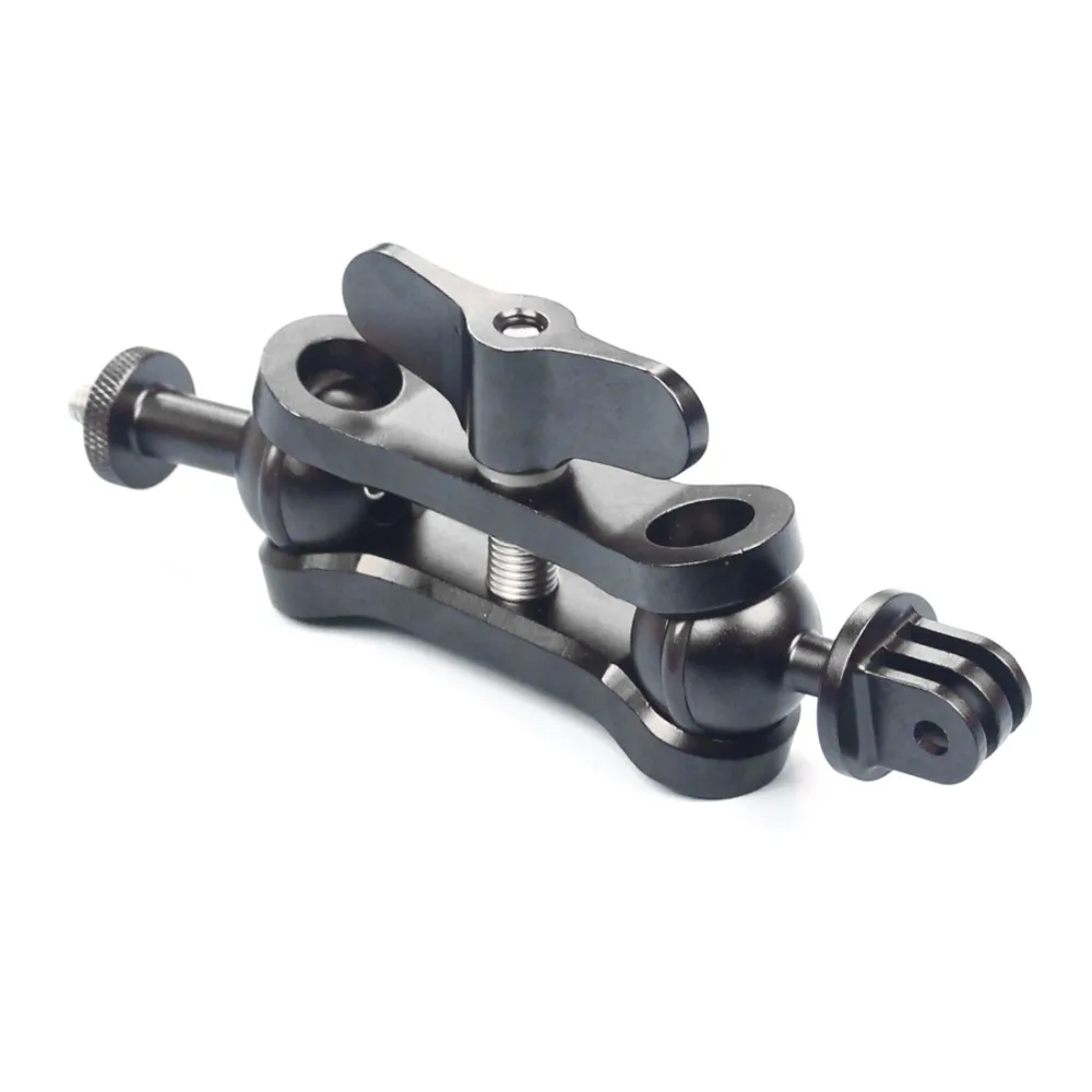 BGNING Aluminium 1inch Ball Kopf Clamp CNC Tauchen Wasserdichte Upgrade Erweitert Schmetterling Clip für GoPro SLR Unterwasser Fotografie – Detail 24