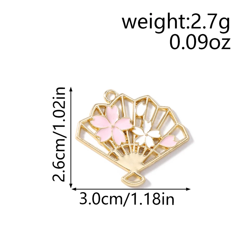 10개 30x26mm 귀여운 에나멜 꽃 모양 팬 참 커넥터 펜던트 DIY 수제 목걸이 귀걸이 보석 제작 액세서리