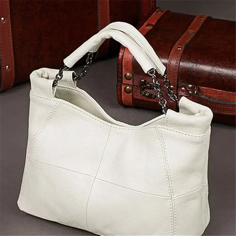 Fashion Top Grain Genuine Leather Women Handbags Girl Lady Shoulder Messenger Bags Female Tote M8920