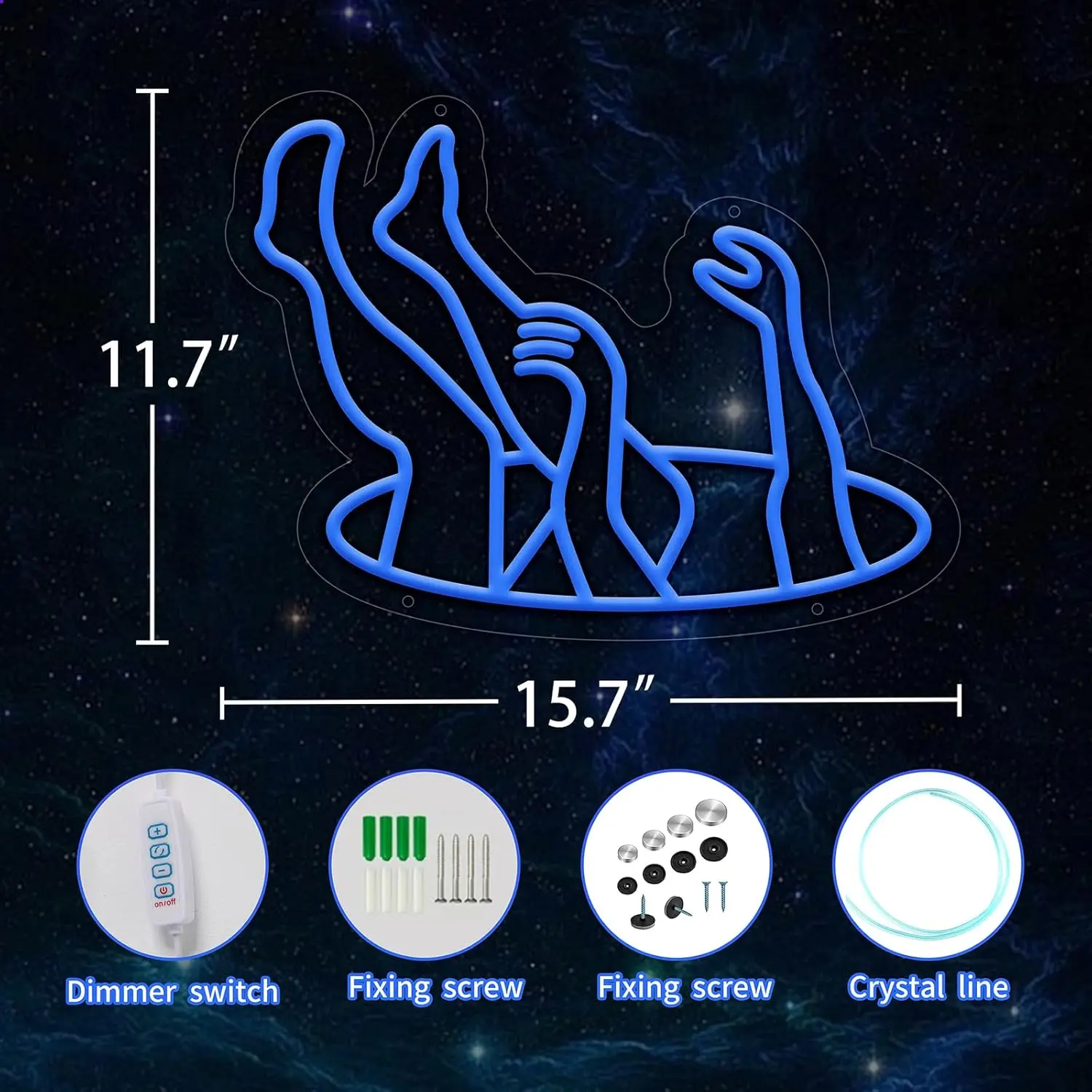 Falling Man Neon Sign for Wall Decor USB Drop Into Neon Light Signs for Bedroom Home Bar Man Cave Game Room Party Gift