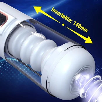 Automatic Telescopic Sucking Masturbators Cup for Men Vagina Blowjob Male Masturbation Piston Pocket Adult Equipment Sex Toy