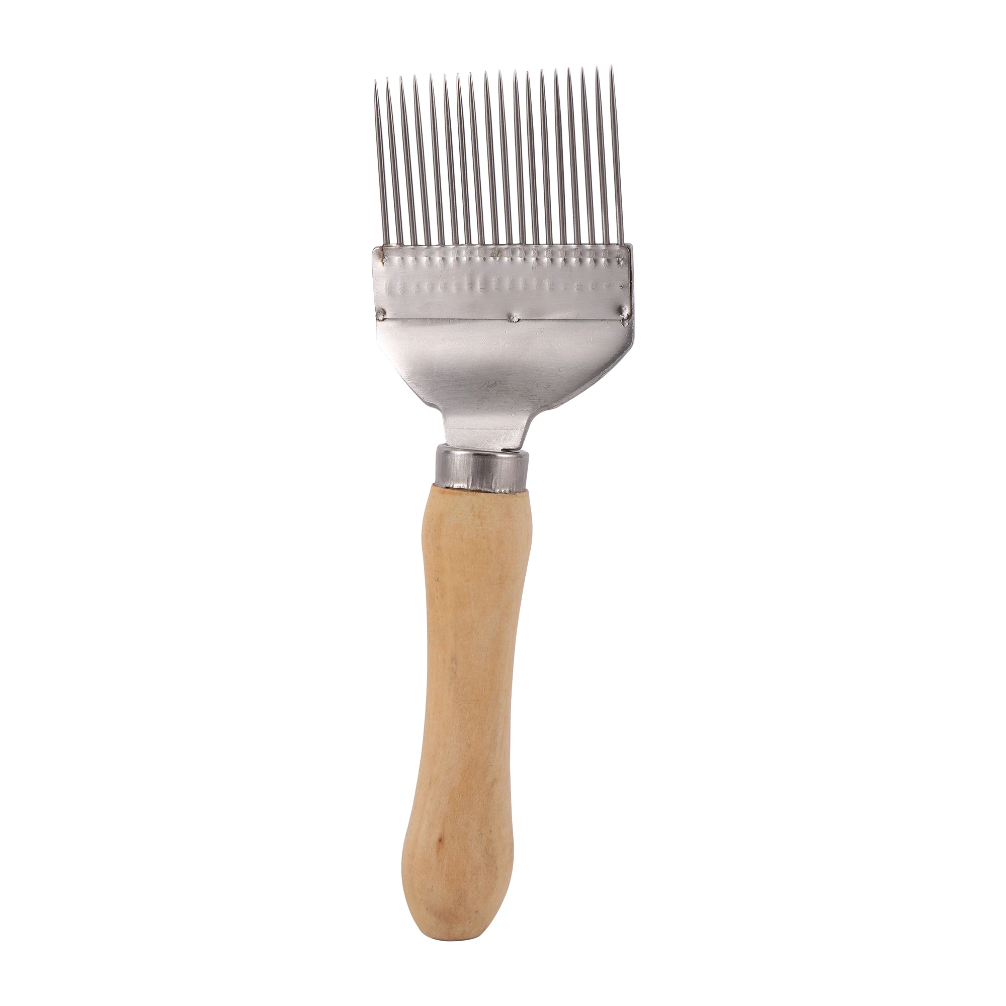 1 Pc Bee Hive Uncapping Scraper Honey Honeycomb Bee Fork Wooden Handle Stainless Steel Honey Pin Needle Knife Beekeeping Equipment beekeeping tools
