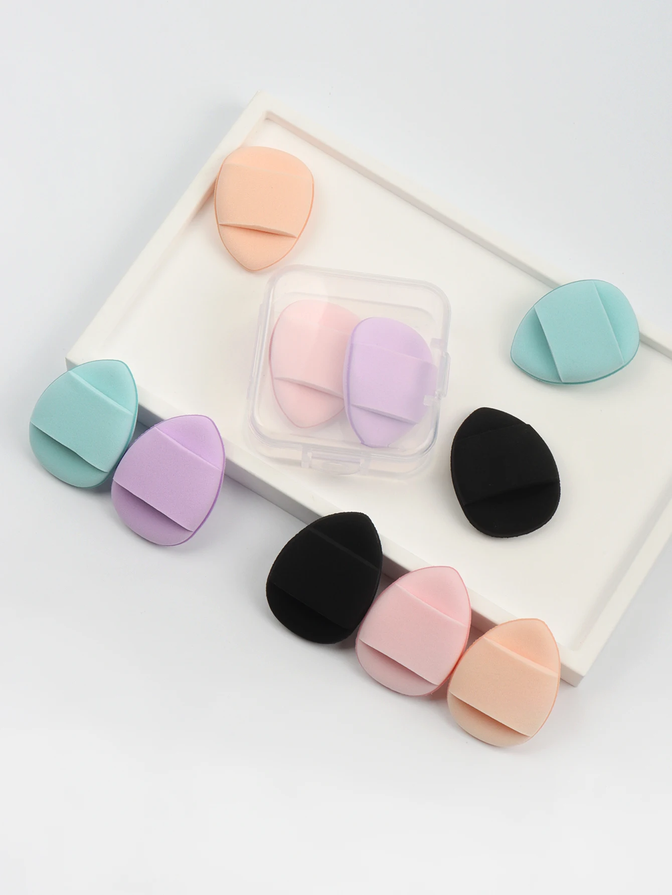 5 件套 Mini Finger Puff Foundation Small Air Cushion Powder Sponge Face Concealer Bb Cream Cosmetic Applicator Makeup Tools 5