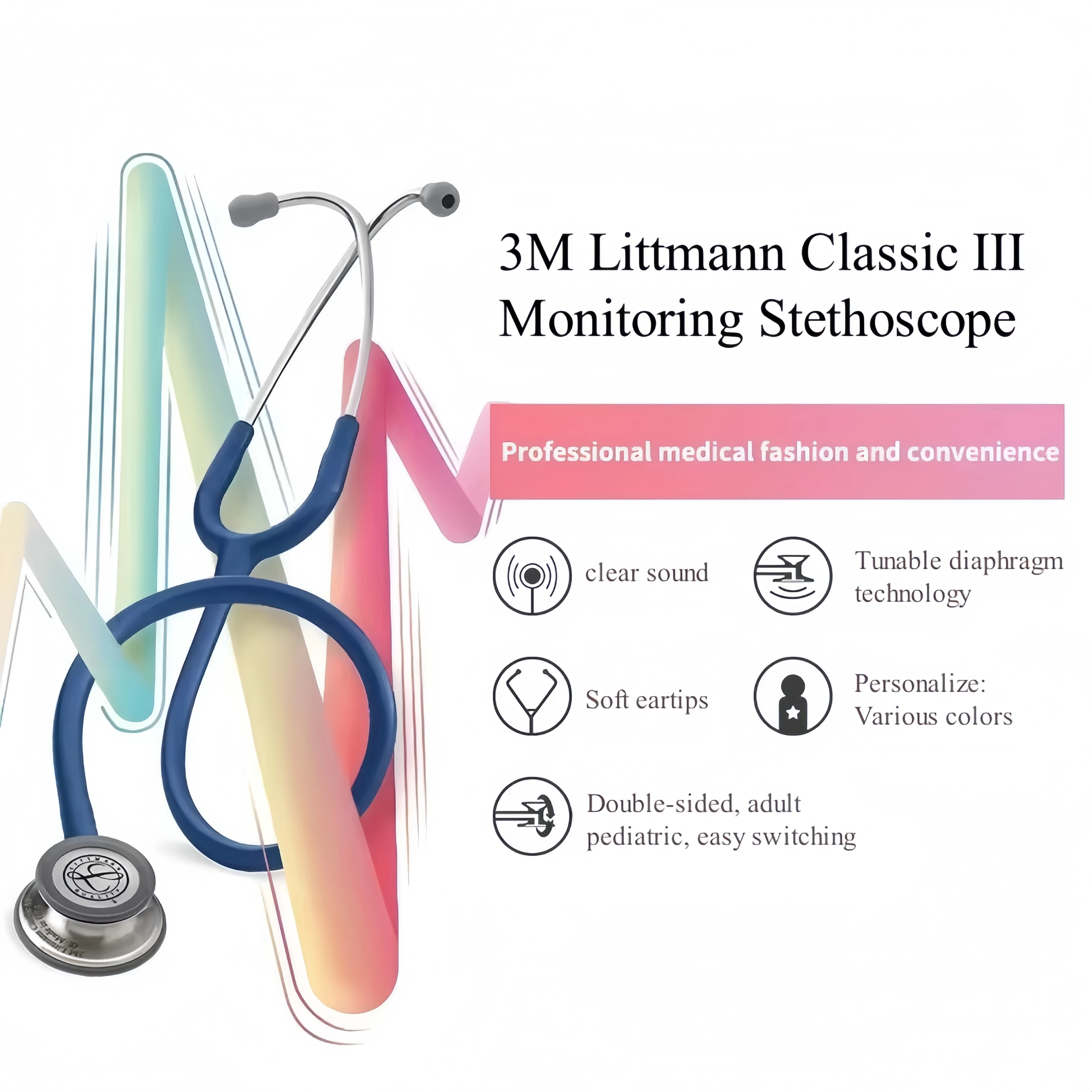 3Mリットマン クラシックIII聴診器 ダブルダイアフラム周波数