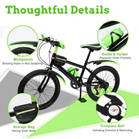 Vélo pour enfants de 20 pouces, pour garçons et filles âgés de 8 à 12 ans, vélo de montagne vtt, vélo de ville à 7 vitesses, GREB/ROUGE 3