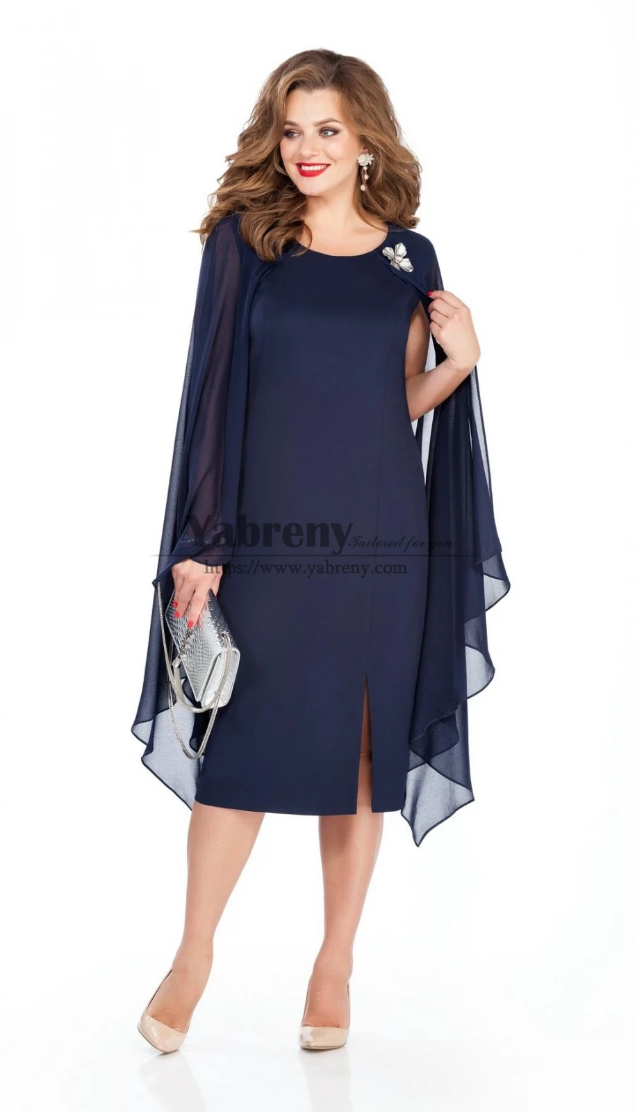 

Dressy темно-синие шифоновые женские платья для особых случаев для пляжа и свадьбы