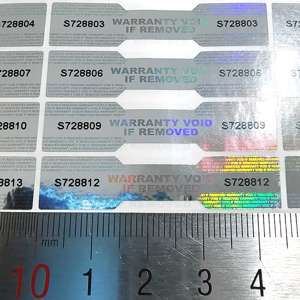 Hologram Security Seal Tamper Evident Removal Proof Packing Label Serial Number VOID Left Open Evidence Anti-fake Laser Sticker