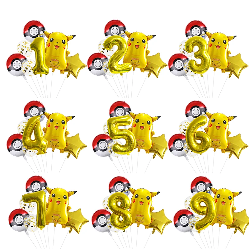 

TAKARA TOMY Pokemon Balloon Aluminum Film Pikachu Charmander Bulbasaur Anime Figures Toy Birthday Party Decoration Kids