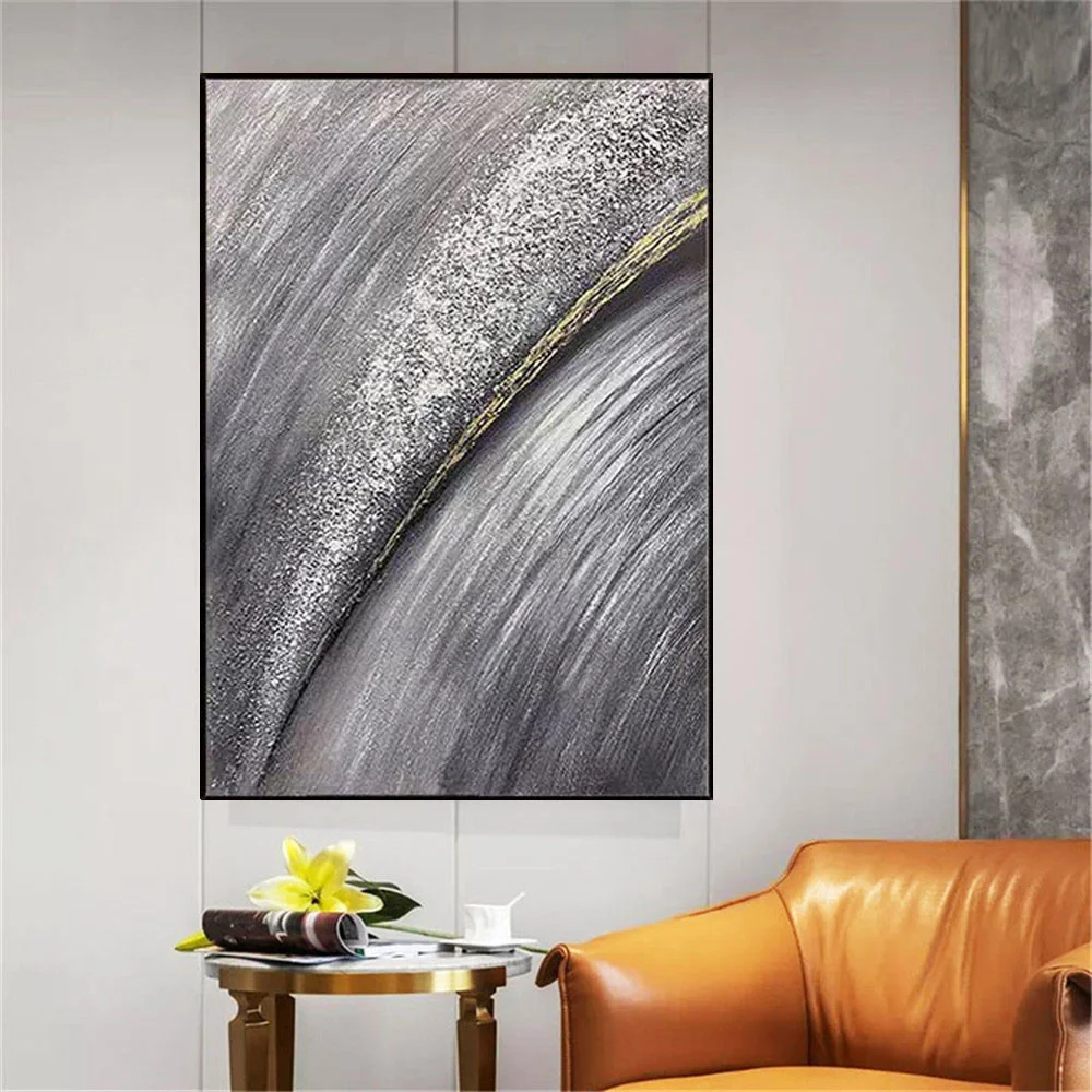 

Pure Hand-Painted Landscape, Abstract Canvas, Oil Painting, Living Room, Family, Minimalist Study, Porch, Modern Wall Sticker