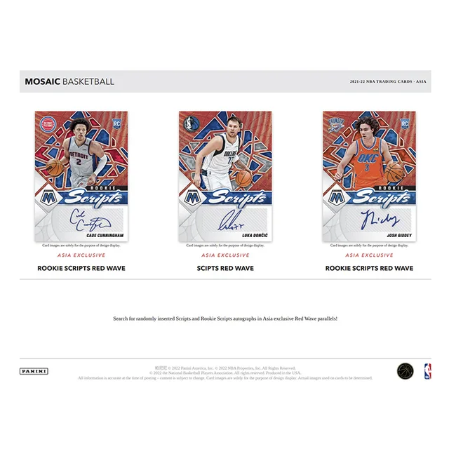 Panini Mosaic Asia NBA Official Limited Signature Basketball Collection Card