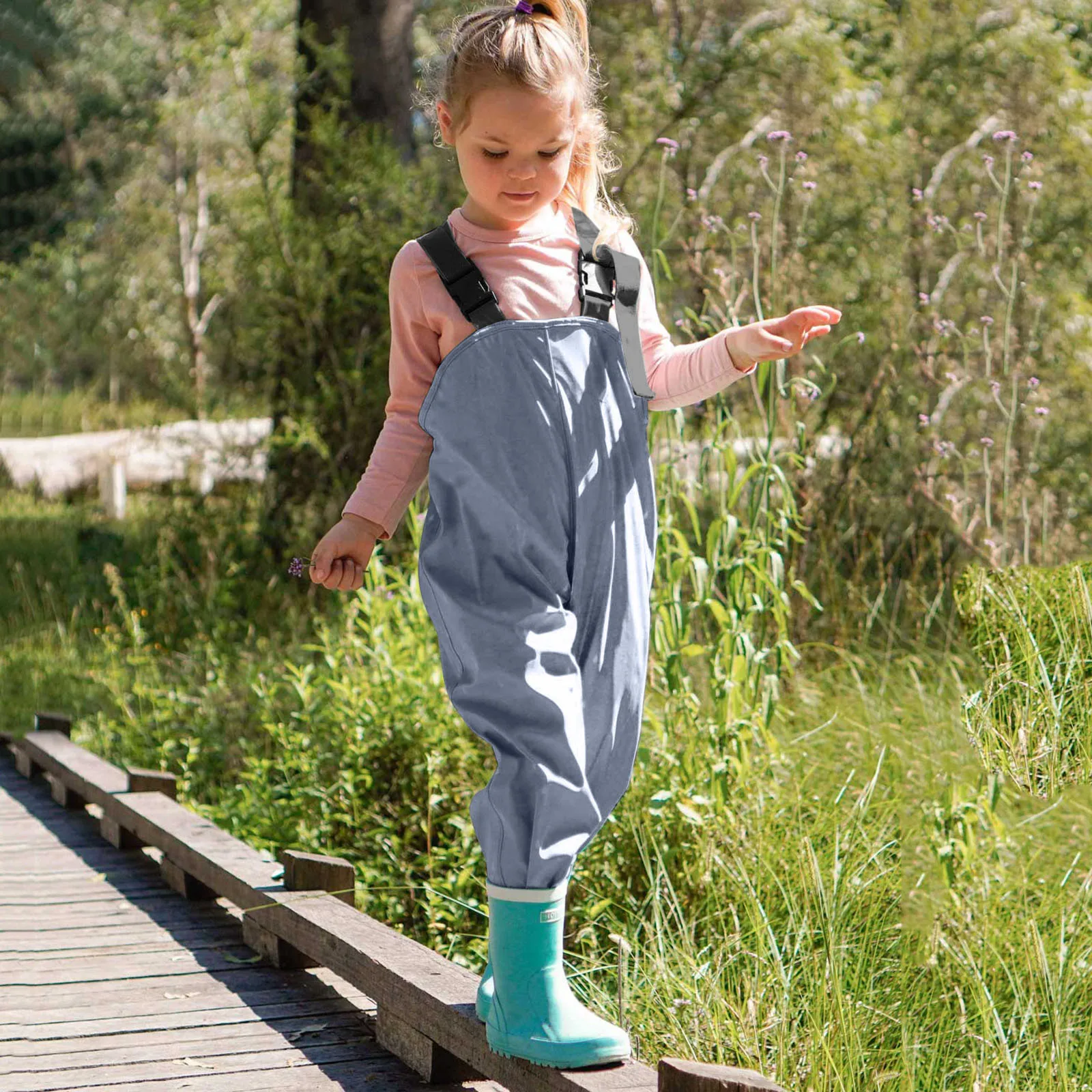 Waterproof Baby Girls Boys PU Rain Pants Breathable Trousers Single Layer Children Outerwear Kids Outfits For 1-8 Years Old