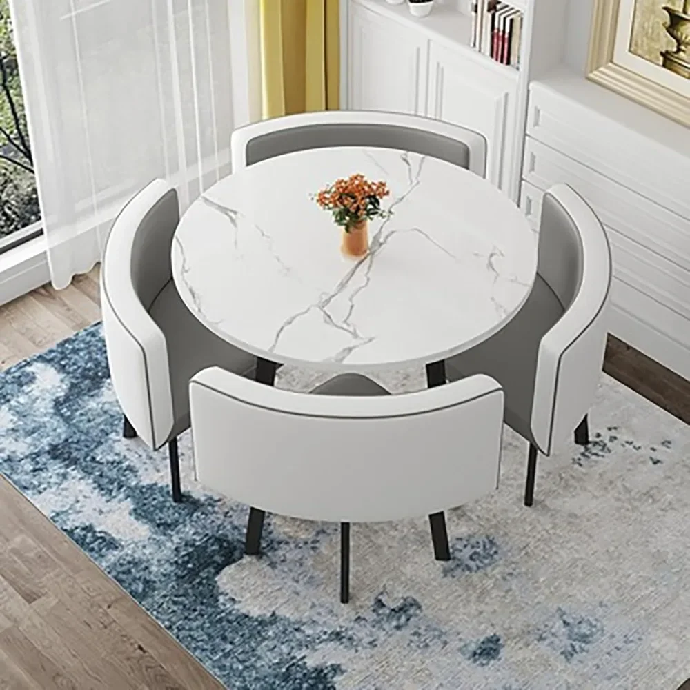 Round Dining Table Set,Kitchen Dining Table Set, Simple Small Round Table,Round Conference Table,Round Modern Set