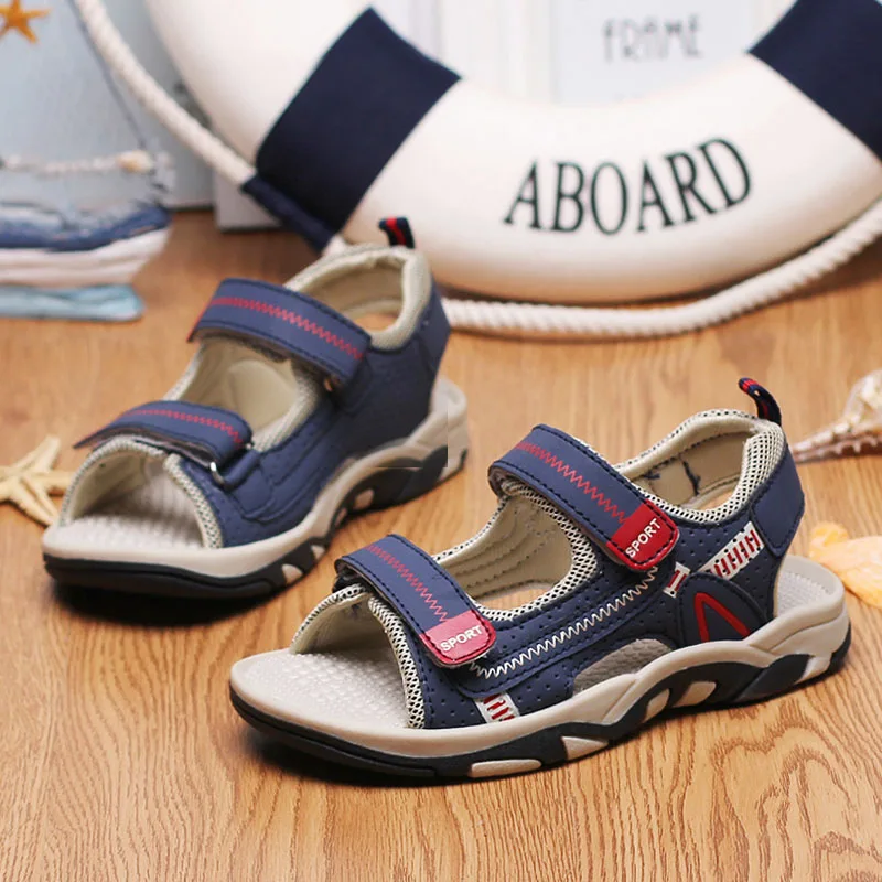 Summer Kids Shoes Brand Closed Toe Toddler Boys Sandals Orthopedic Sport PU Leather Baby Boys Sandals Shoes
