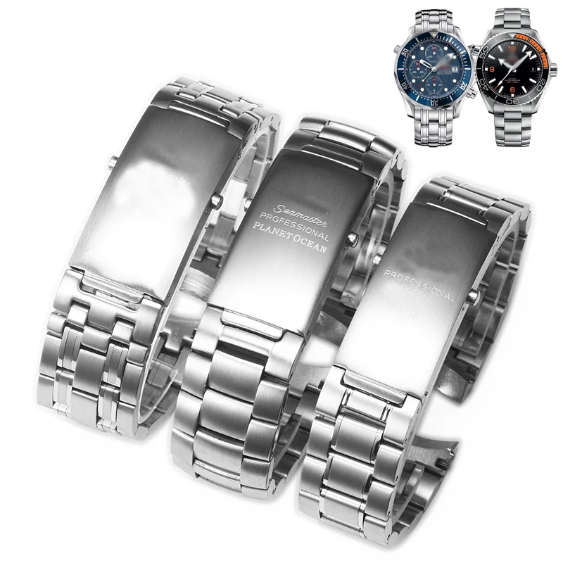 Rvs Horlogebanden Armband Voor Omega Ocean 007 Seamaster 600 Metalen Band Horloge