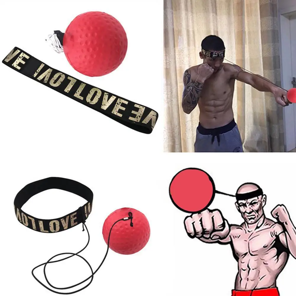 Boxing Speed Ball Headmounted PU Punch Ball Muay Thai Sanda Training Hand Eye Reaction Home Gym Sandbag Fitness Boxing Equipment