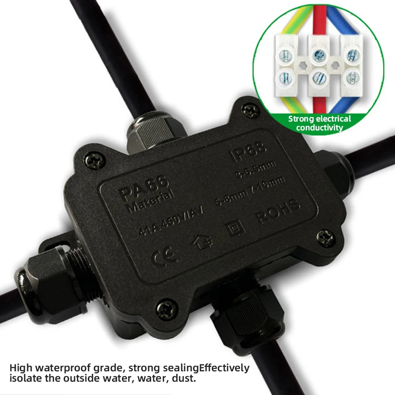 Description Picture 6 of itemOutdoor Waterproof Junction Box with Terminal IP68 450V 3-10mm Branch Wiring Connector Street Lamp Designed for Buried Wires