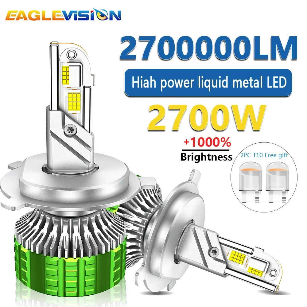 Eaglivision Led Ad Alta Potenza 2700W Led Faro Proiettore Faro 2700000Lm Canbus 12V 24V Hb3 Hb4 9012 H1 H4 H7 H11 H13