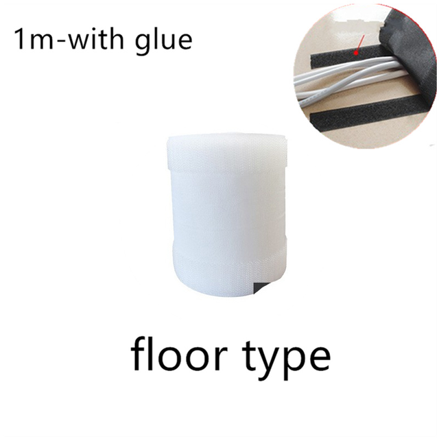 Meter Soft Adjustable Cable Cover Hook And Loop Management Sleeve Office Home Floor Carpet Wire Organizer Supplies