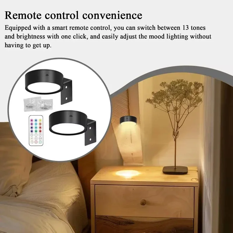 รูปสินค้า ไฟ LED ตกแต่งผนัง 13 สี RGB หรี่แสงได้ ภาพวาด Art Display ไฟแม่เหล็ก Ambient Decor Spotlight แบตเตอรี่