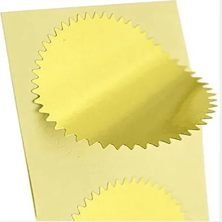 100pcs Gold Blank Embosser Stickers 45mm Metallic Foil Embossing