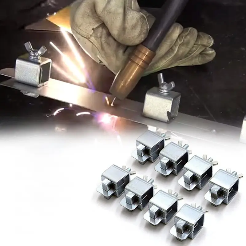 8PCS/Set Butt Welding Clamps, Small Welding Clamps Auto Body Panel Clamps for Edge to Edge Welding, Soldering