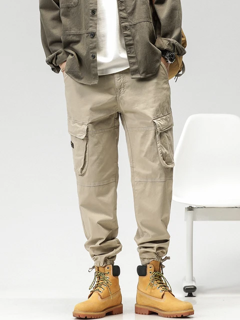 Military Style Casual Multi Pocket Cargo Pant  Plus Size Khaki Cargo Pants  - Spring - Aliexpress