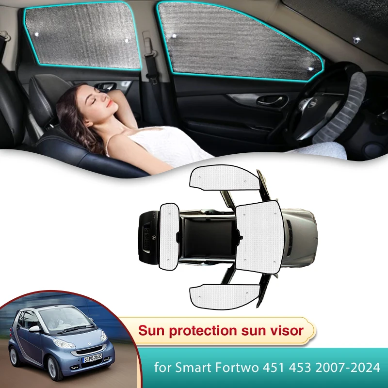 

Солнцезащитный козырек для Smart Fortwo 451 453 2008 2011 2012 2013 2016 2017 2019 2021 2007 ~ 2024 аксессуары солнцезащитный козырек для лобового стекла с защитой от УФ-лучей