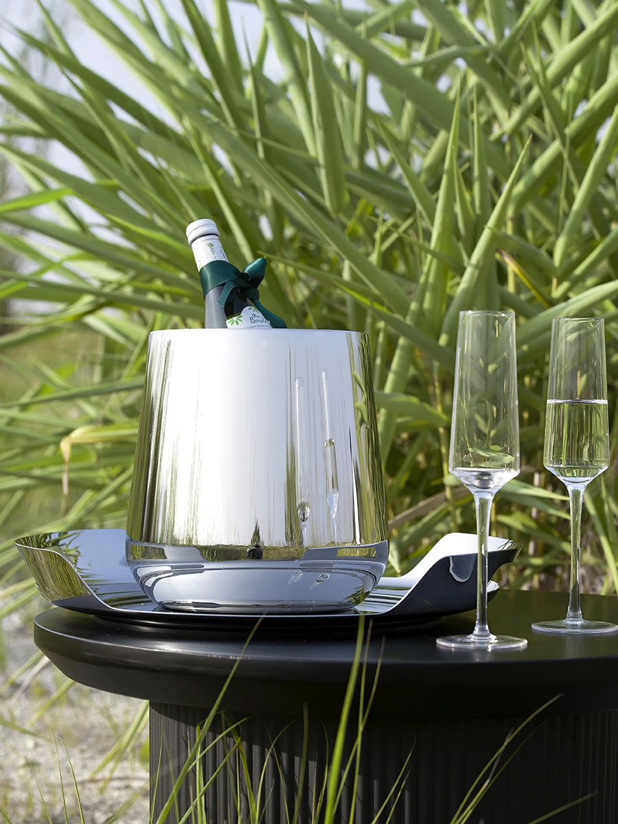 Double Layer Ice Bucket Stainless Steel Champagne Bucket Beer Cooler Luxury Bar Accessory for Home Decor Party Restaurant